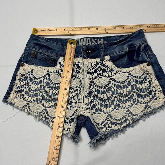 Rewash Brand Size 0 Waist 24 Micro Low Rise Shorts With Knitting - Picture 4 of 4